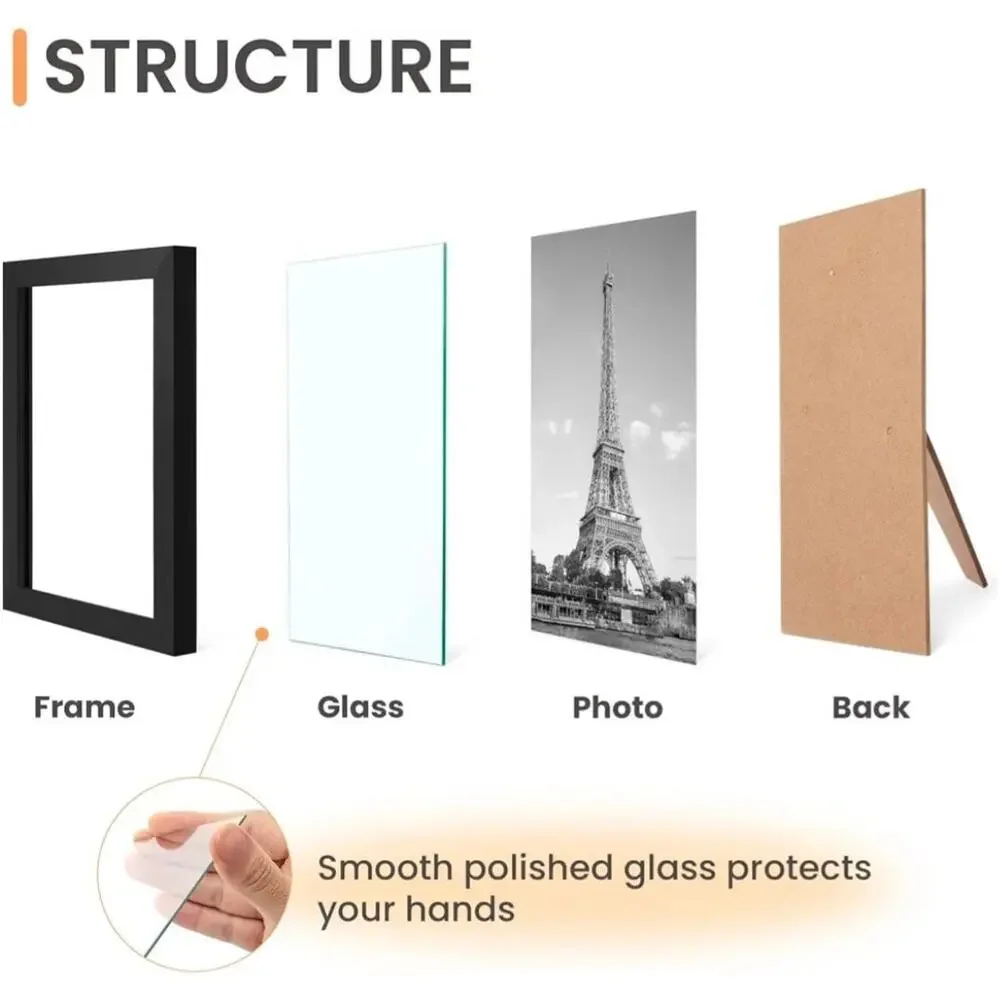 upsimples 8.5 x 11 Certificate Frames Black 5 Pack